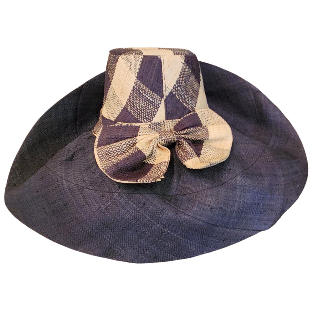 Raeni: Hand Woven Multi-Color Madagascar Big Brim Raffia Sun Hat