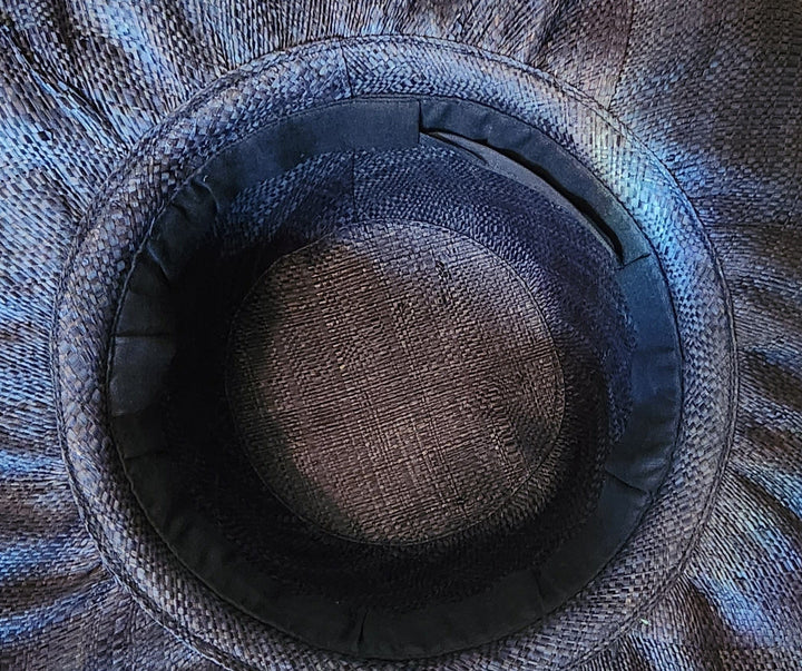 Raeni: Hand Woven Multi-Color Madagascar Big Brim Raffia Sun Hat