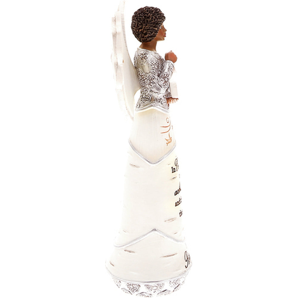 Retirement Angel Figurine: Ebony Elemets Collection by Pavilion Gifts (Side)
