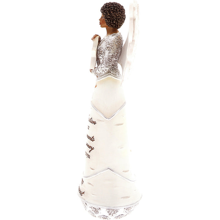 Retirement Angel Figurine: Ebony Elemets Collection by Pavilion Gifts (Side)
