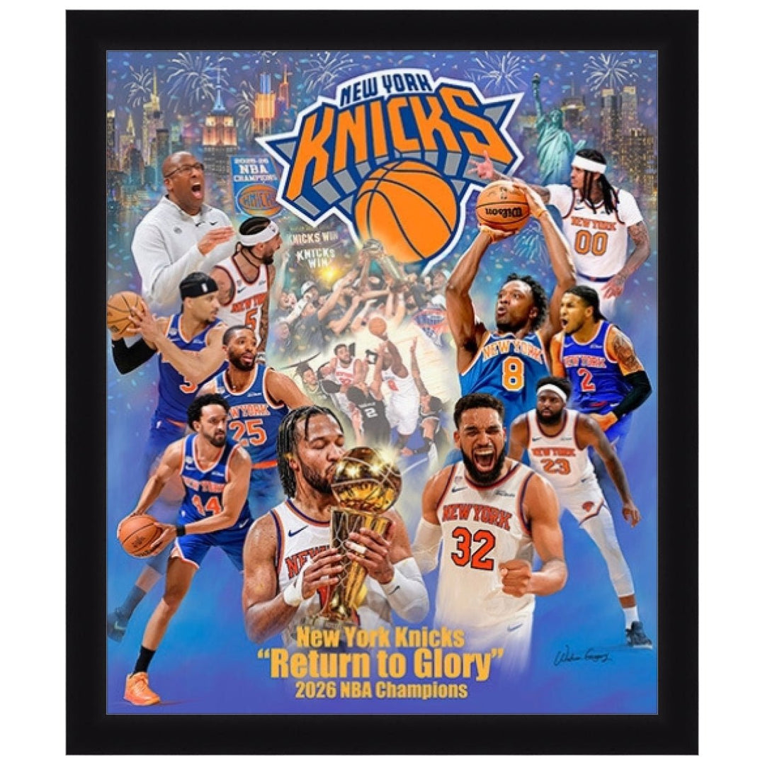 Return to Glory: The New York Knicks (NBA Champions) by Wishum Gregory (Black Frame)