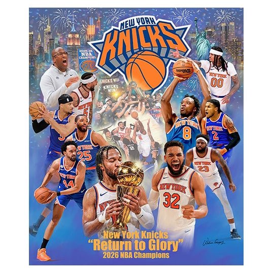 1 of 2: Return to Glory: The New York Knicks (NBA Champions) by Wishum Gregory (Unframed)