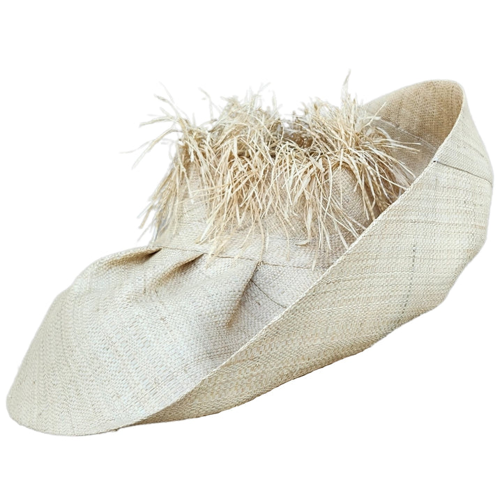 Sabryna: Authentic Hand Woven Madagascar Big Brim Crown Out Raffia Sun Hat
