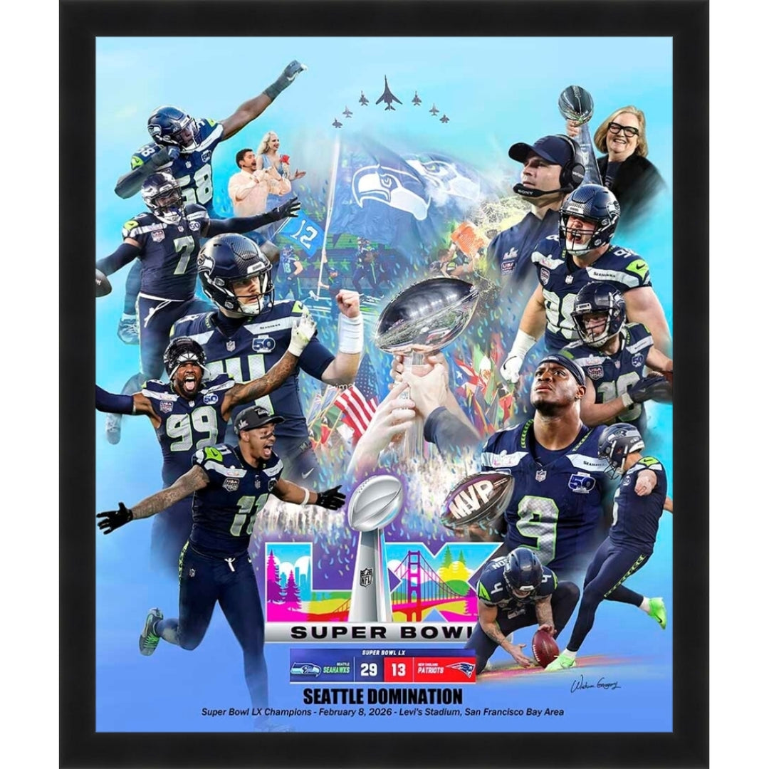 Seattle Seahawks Super Bowl 60 Commemorative Poster