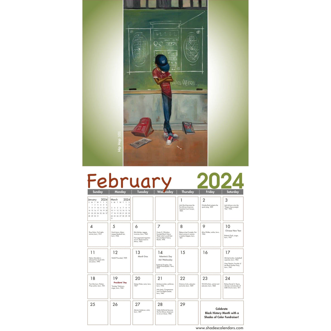 Shades of Color Kids by Frank Morrison: 2024 African American Calendar (Inside)