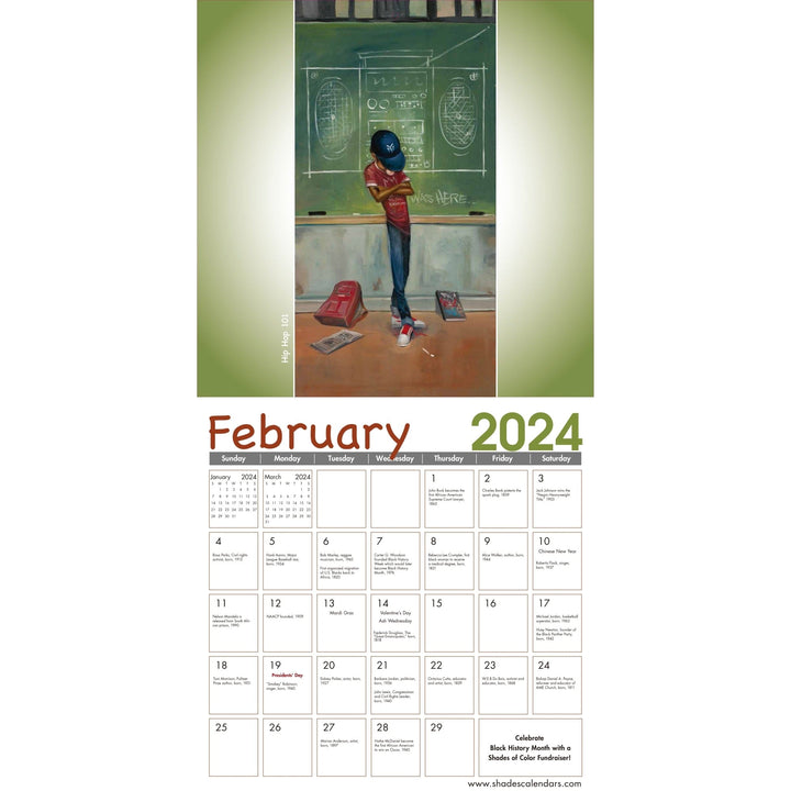 Shades of Color Kids by Frank Morrison: 2024 African American Calendar (Inside)