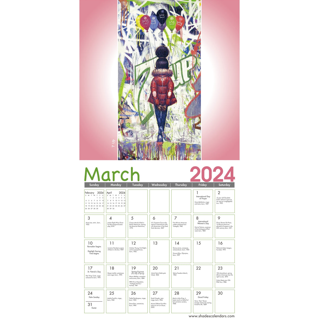 Shades of Color Kids by Frank Morrison: 2024 African American Calendar (Inside)