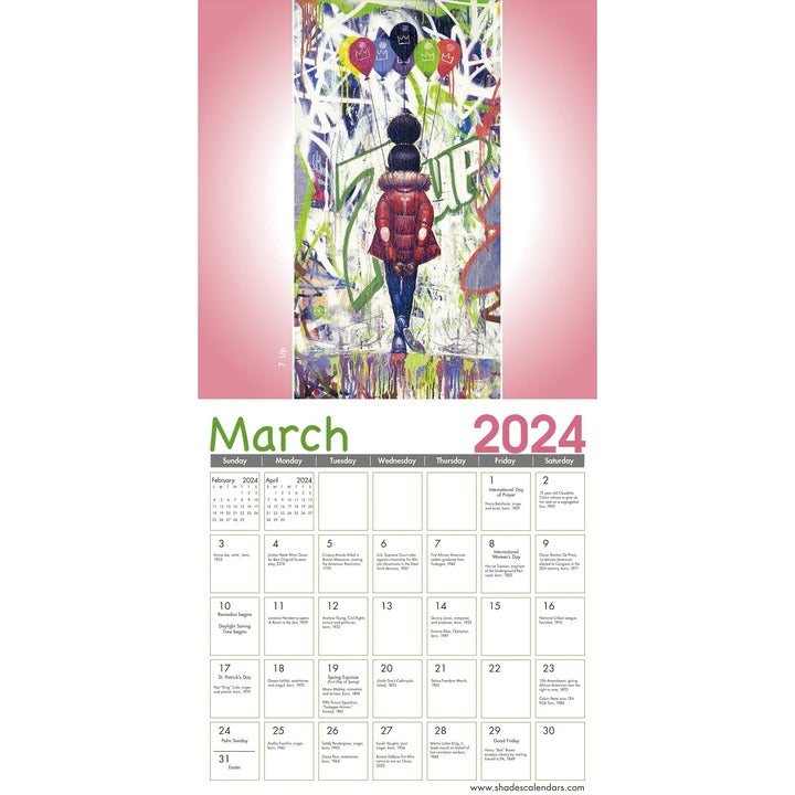 Shades of Color Kids by Frank Morrison: 2024 African American Calendar (Inside)
