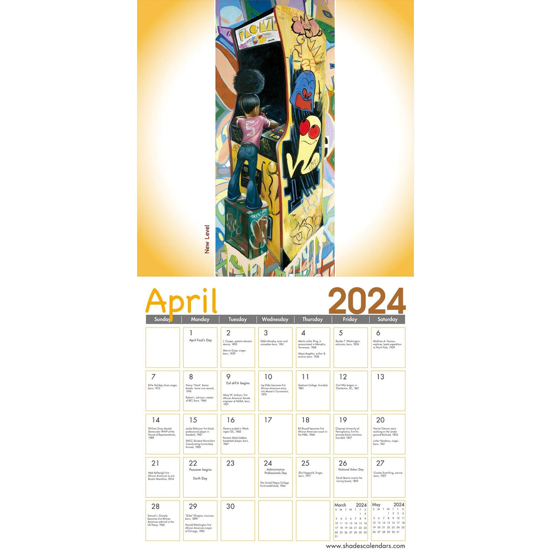 Shades of Color Kids by Frank Morrison: 2024 African American Calendar (Inside)