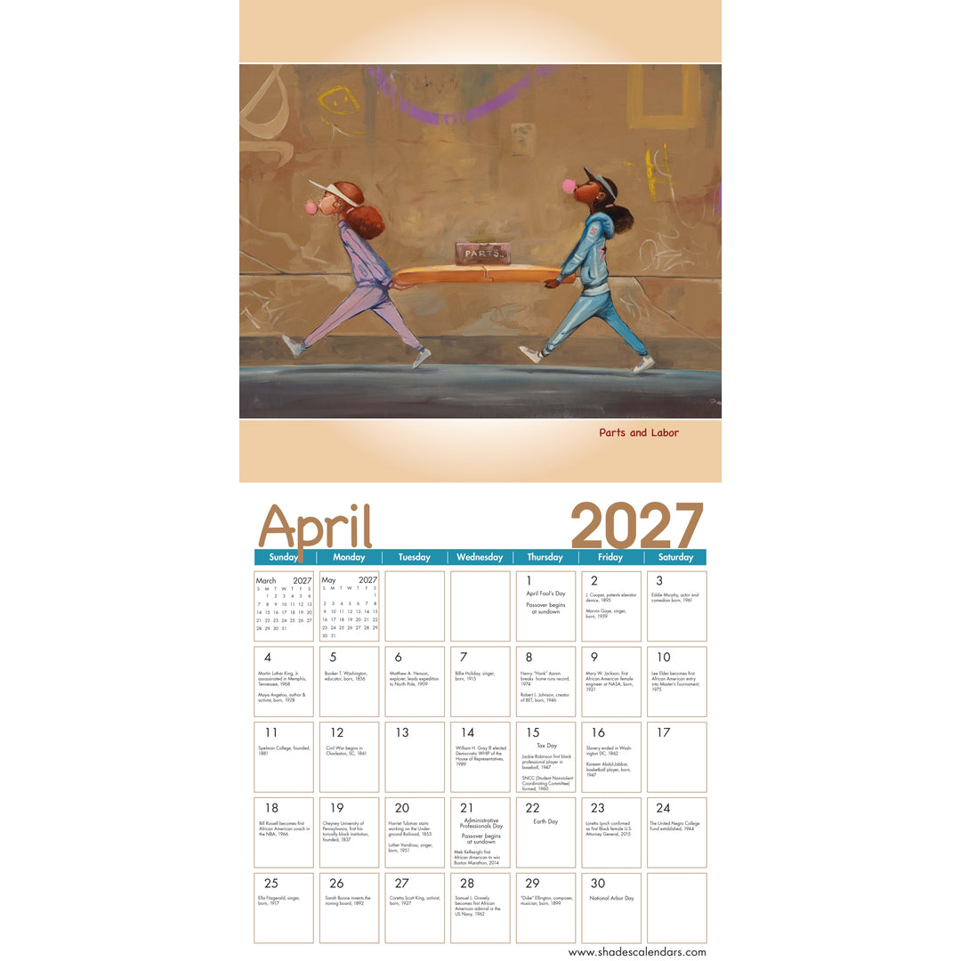 Shades of Color Kids: The Art of Frank Morrison 2027 Wall Calendar