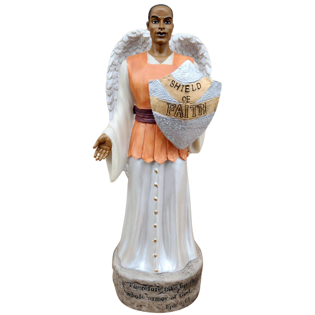 Shield of Faith: African American Angelic Figurine (Armor of the Lord Series)