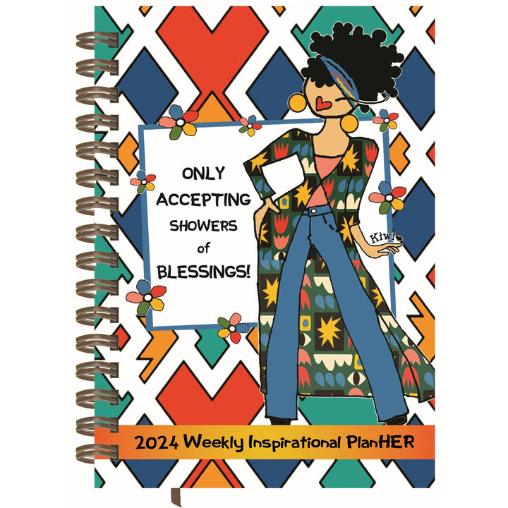 Showers of Blessings by Kiwi McDowell: 2024 African American Weekly Inspirational Planner