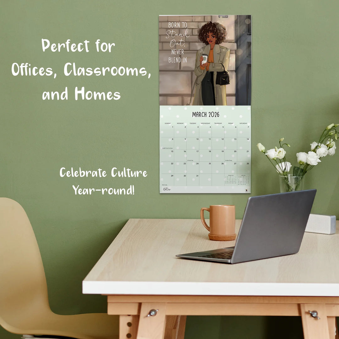 Sister Friends by Nicholle Kobi: 2026 African American Wall Calendar (Lifestyle)