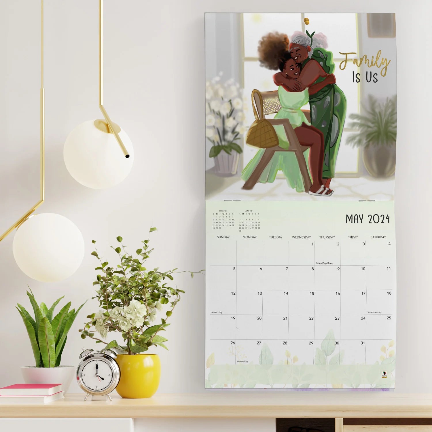 4 of 4: Sister Friends by Nicholle Kobi: 2024 African American Wall Calendar (Lifestyle)