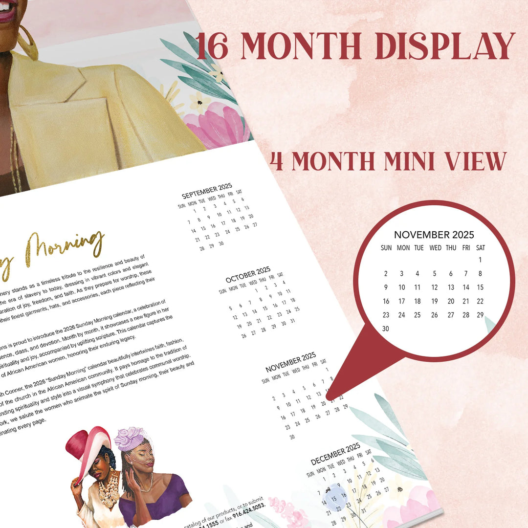 Sunday Morning: The Art of Keith Conner 2026 Black Art Wall Calendar 16 month view)