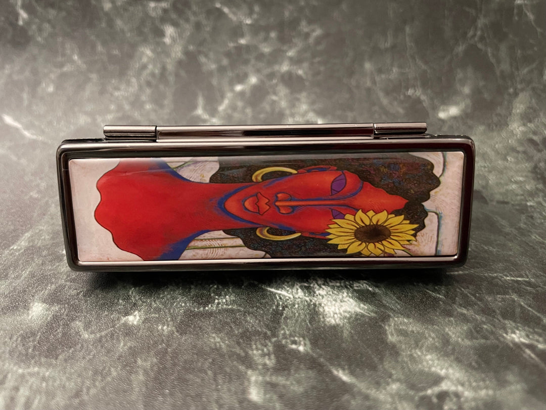 Sunflower by LaShun Beal: African American Lipstick Mirror Case