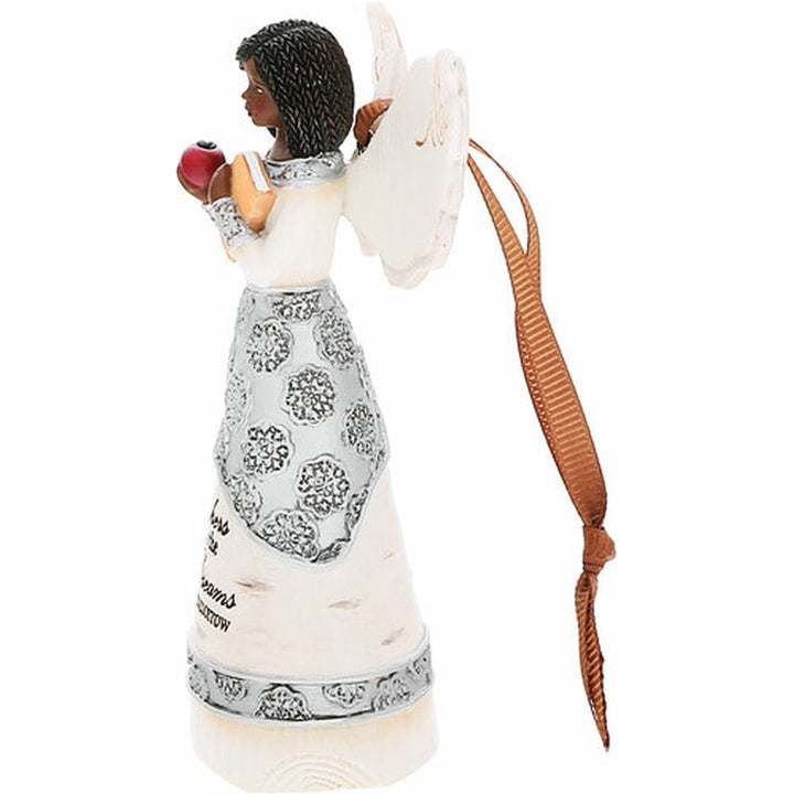 Teachers Inspire Angel Ornament: Ebony Elements Collection by Pavilion Gifts (Side)