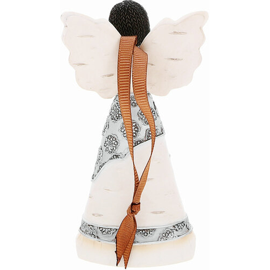 Teachers Inspire Angel Ornament: Ebony Elements Collection by Pavilion Gifts (Rear)