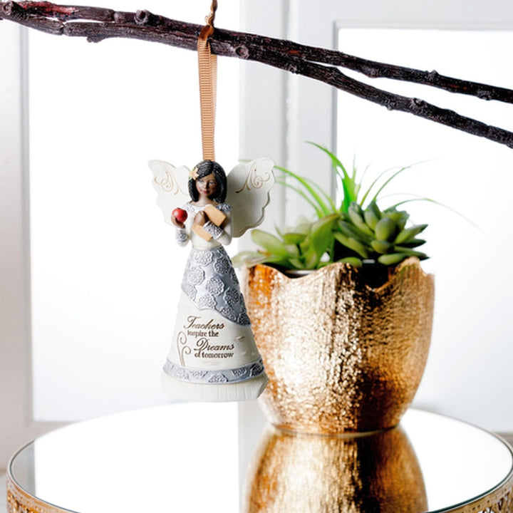 Teachers Inspire Angel Ornament: Ebony Elements Collection by Pavilion Gifts (Lifestyle Photo)