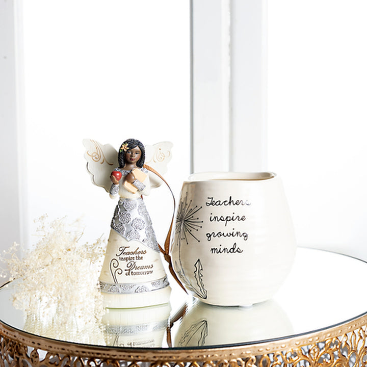 Teachers Inspire Angel Ornament: Ebony Elements Collection by Pavilion Gifts (Lifestyle Photo)