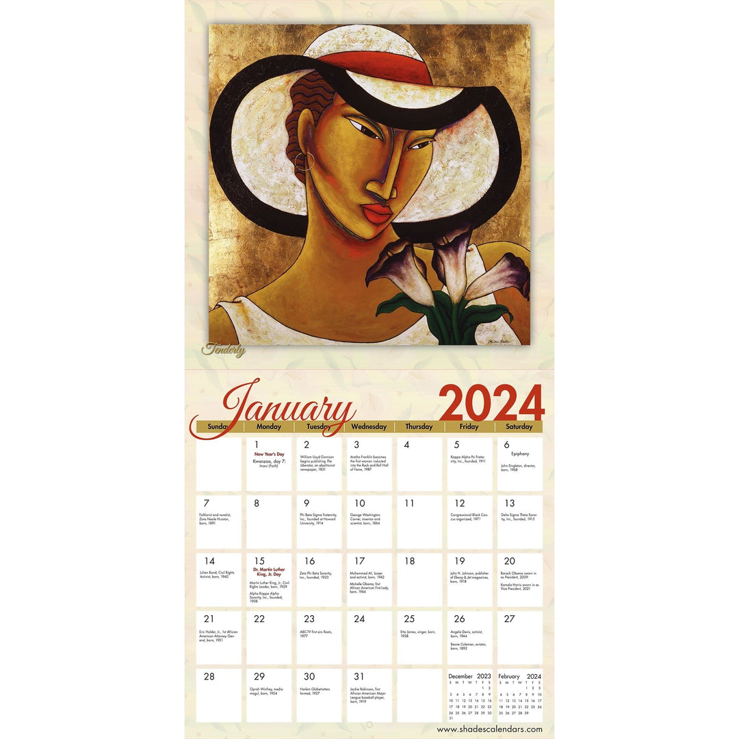 The Art of LaShun Beal: 2024 African American Wall Calendar (Inside)