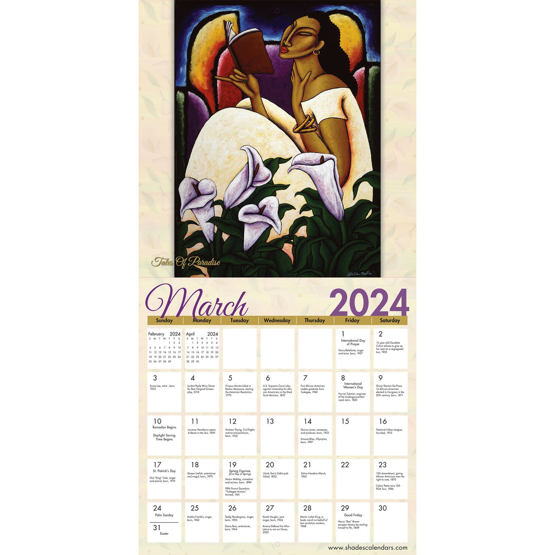 The Art of LaShun Beal: 2024 African American Wall Calendar (Inside)