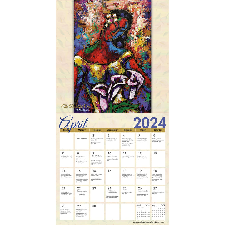 The Art of LaShun Beal: 2024 African American Wall Calendar (Inside)
