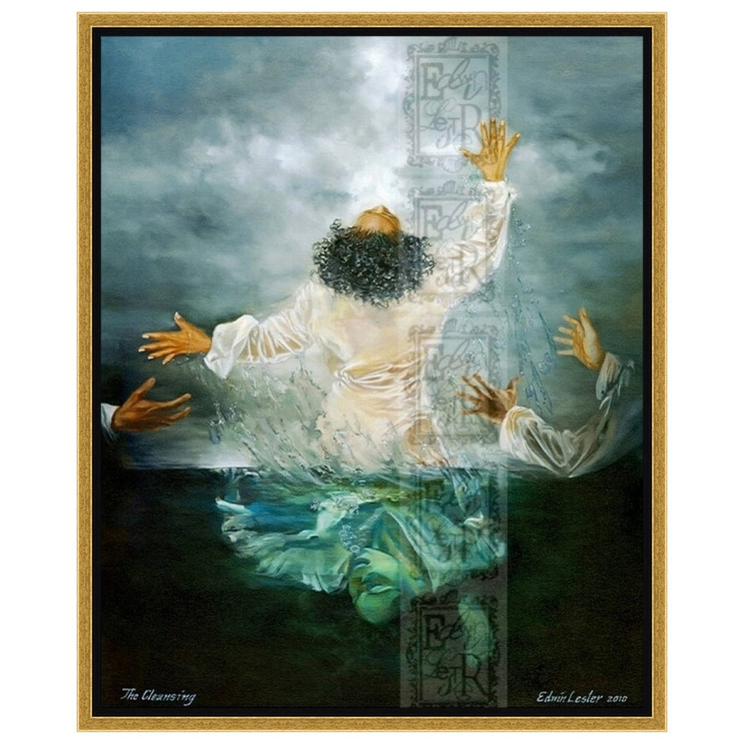 The Cleansing by Edwin Lester (Str. Canvas w/ Gold Floater Frame)