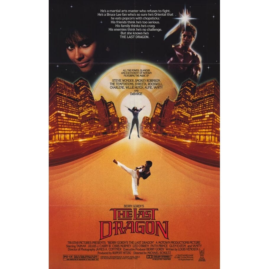The Last Dragon Movie Poster - Bruce Leroy practicing martial arts. 