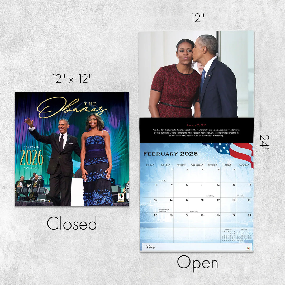 The Obama Legacy: 2026 Black History Commemorative Wall Calendar