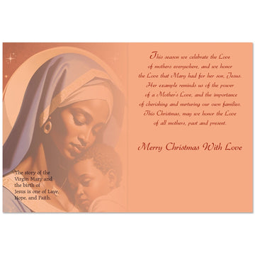 The Virgin Mary (A Mother's Love): African American Christmas Card Box Set (Interior)
