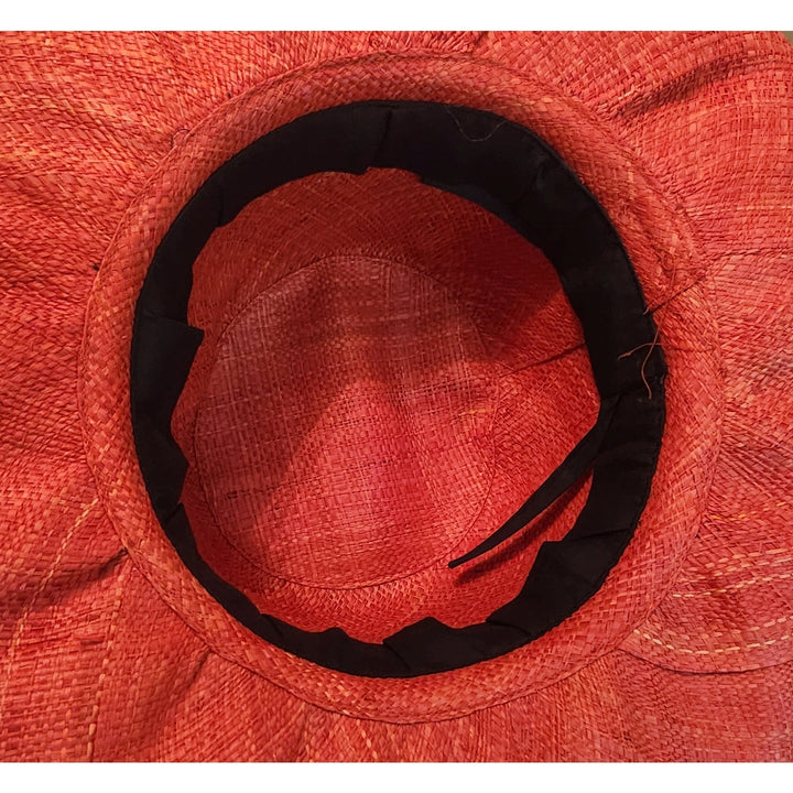 Tyonna: Hand Woven Multi-Color Madagascar Big Brim Raffia Sun Hat