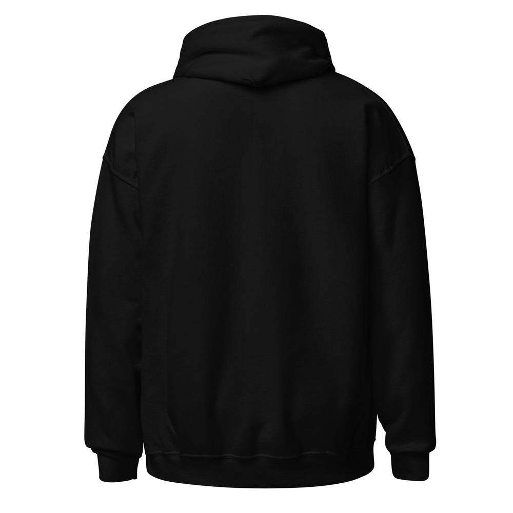 Fatherhood Virtues Unisex Hooded Sweatshirt (Black, Rear)