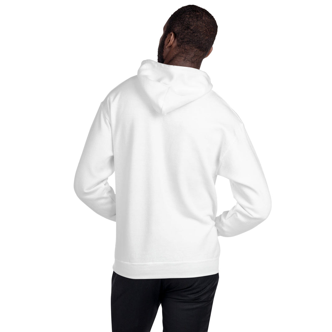 Black Husband Unisex Hooded Sweatshirt (White)