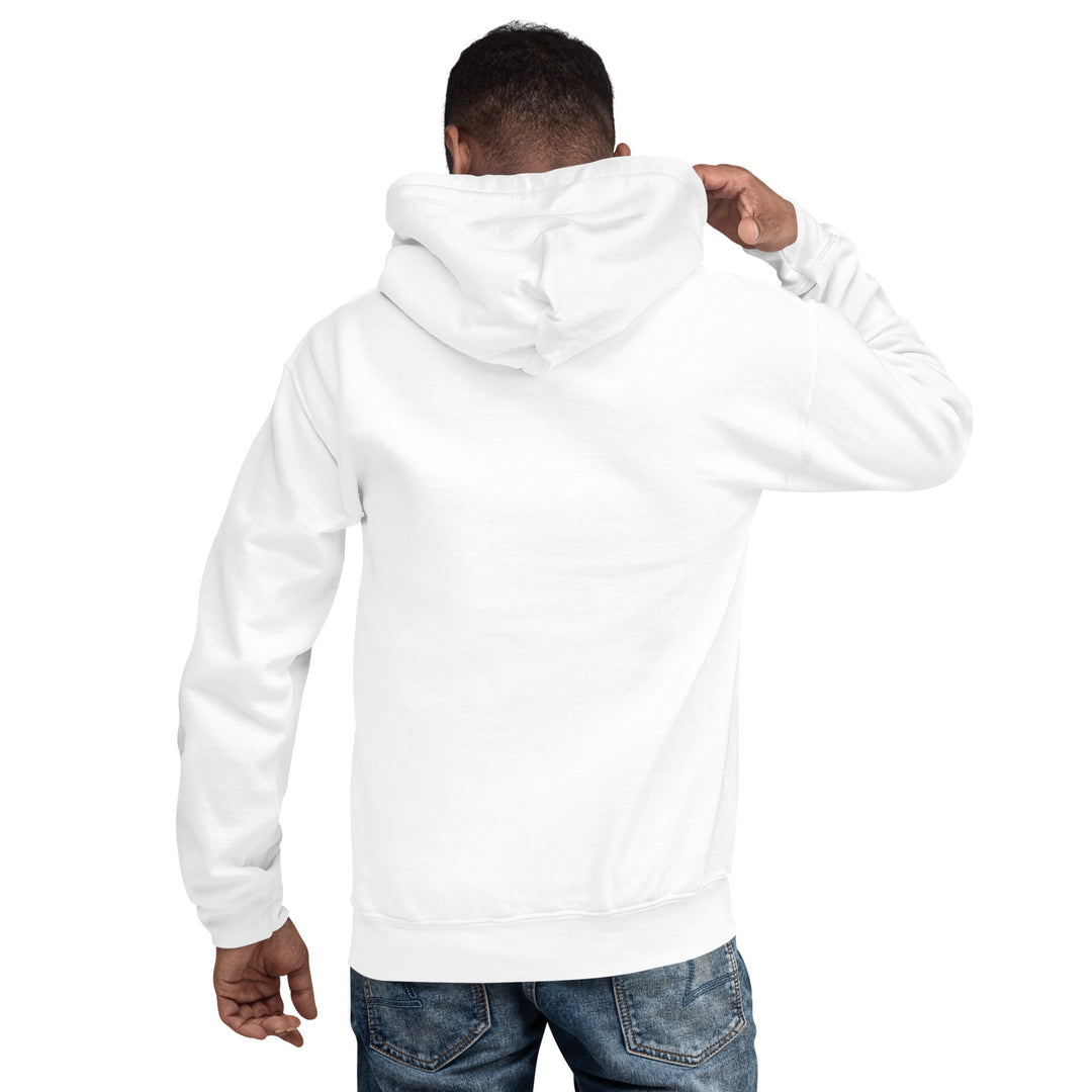 Black Husband Unisex Hooded Sweatshirt (White)