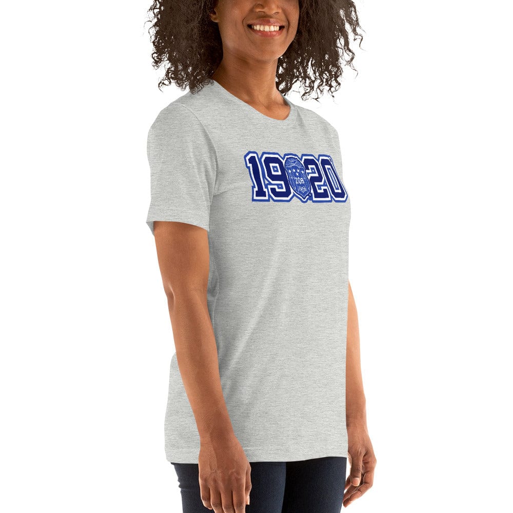 Zeta Phi Beta 1920 Crest Short Sleeve Unisex T-Shirt (Athletic Heather)