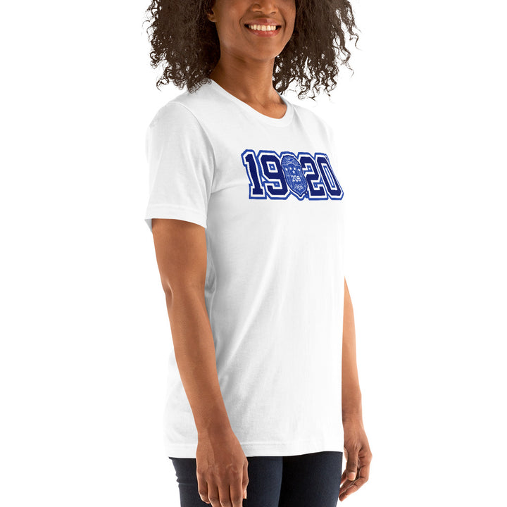 Zeta Phi Beta 1920 Crest Short Sleeve Unisex T-Shirt (White)