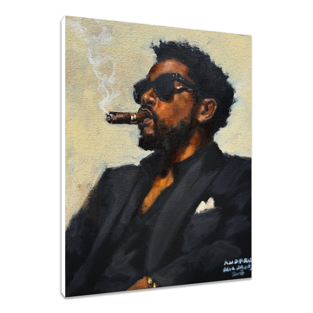 Unruffled (Male): Cigar Nights by Andrew Nichols (Stretched Canvas)