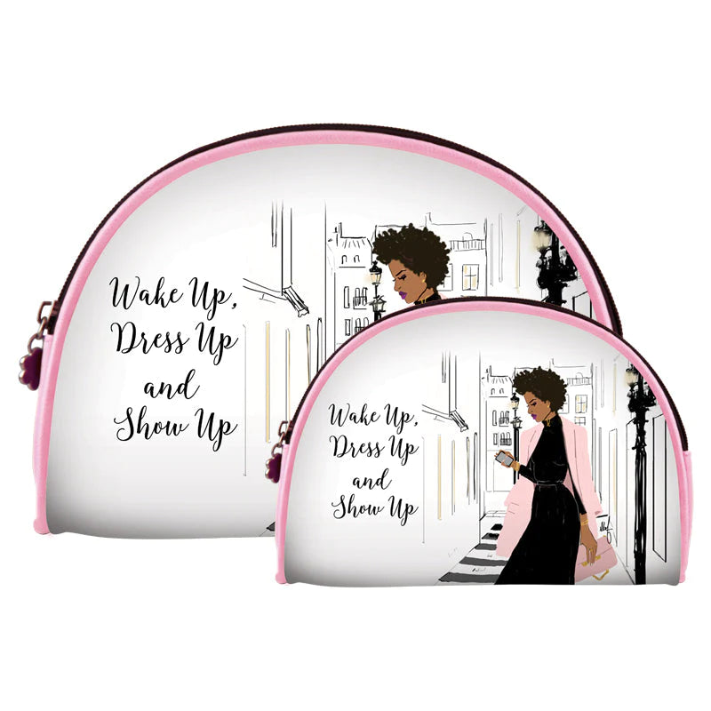 Wake Up, Dress Up and Show Up Cosmetic Bag Set (Duo)