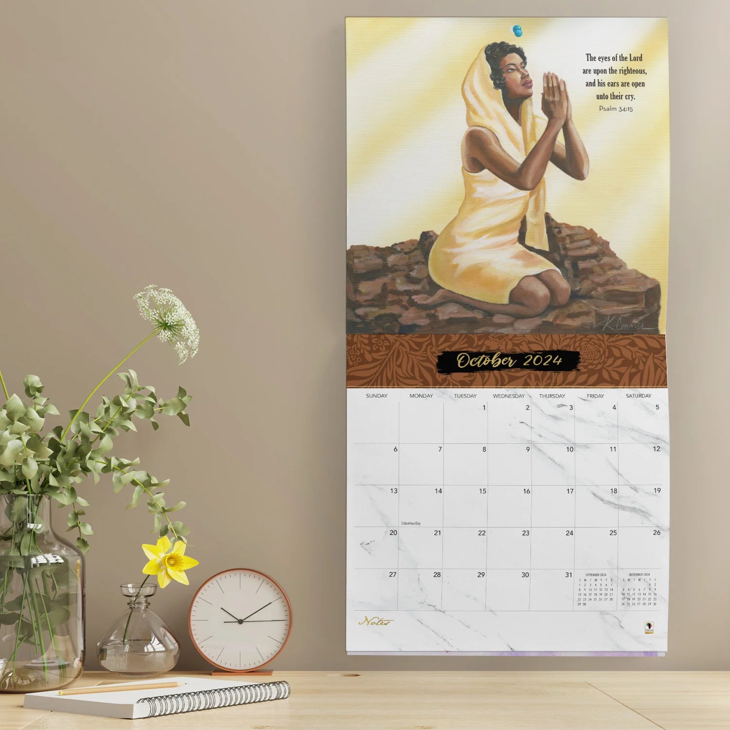 4 of 4: Walking by Faith by Keith Conner: 2024 African American Wall Calendar (Lifestyle)