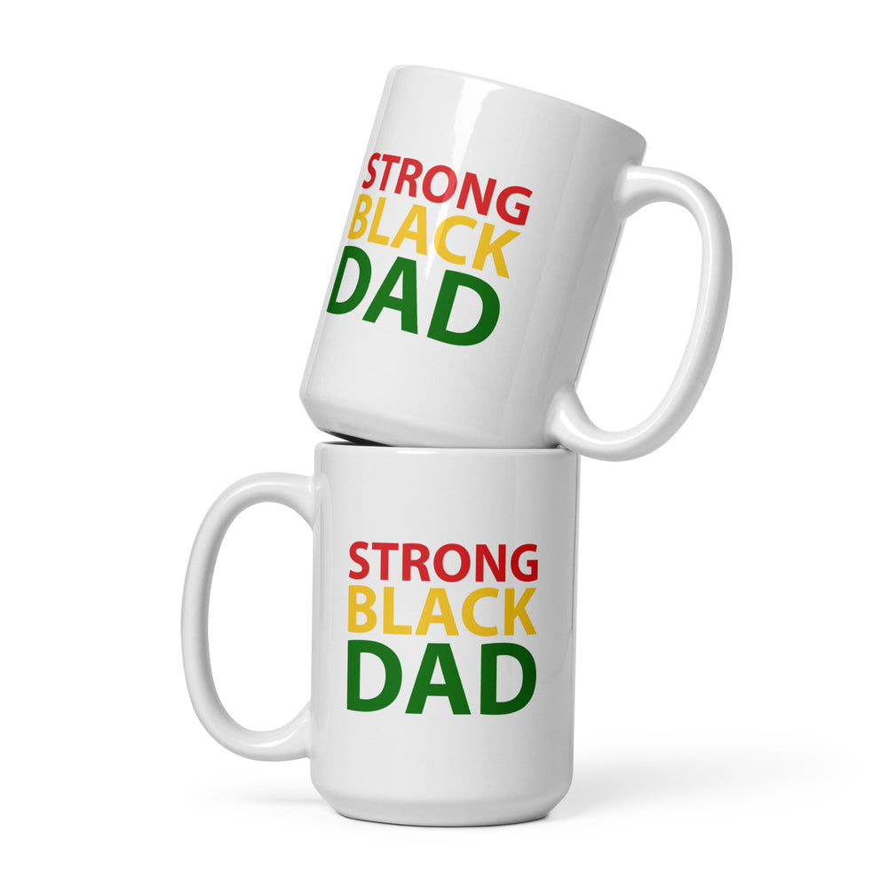 Strong Black Dad Glossy Ceramic Coffee/Tea Mug (15 Ounces)