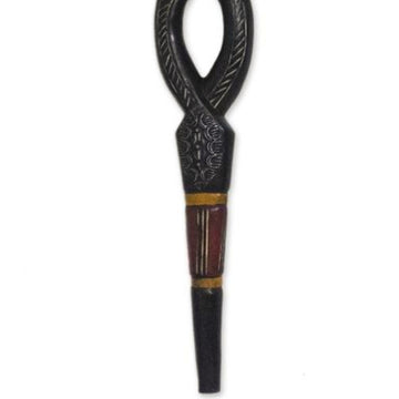 Winding Path: Decorative African Walking Stick by Eva Santewa Amakye (Lower Detail) 