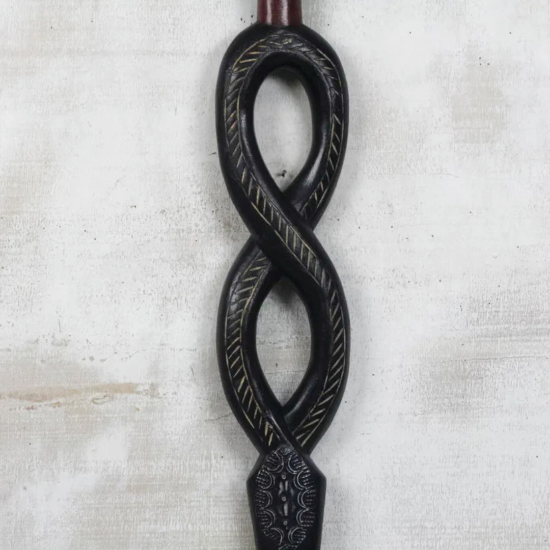 Winding Path: Decorative African Walking Stick by Eva Santewa Amakye (Main Detail) 