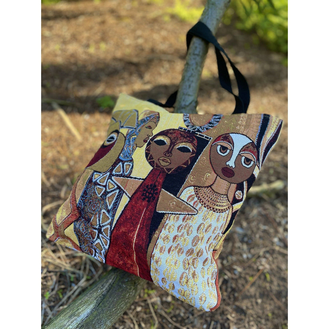 Windows 2 Africa: African American Woven Tote Bag by GBaby (Lifestyle 3)