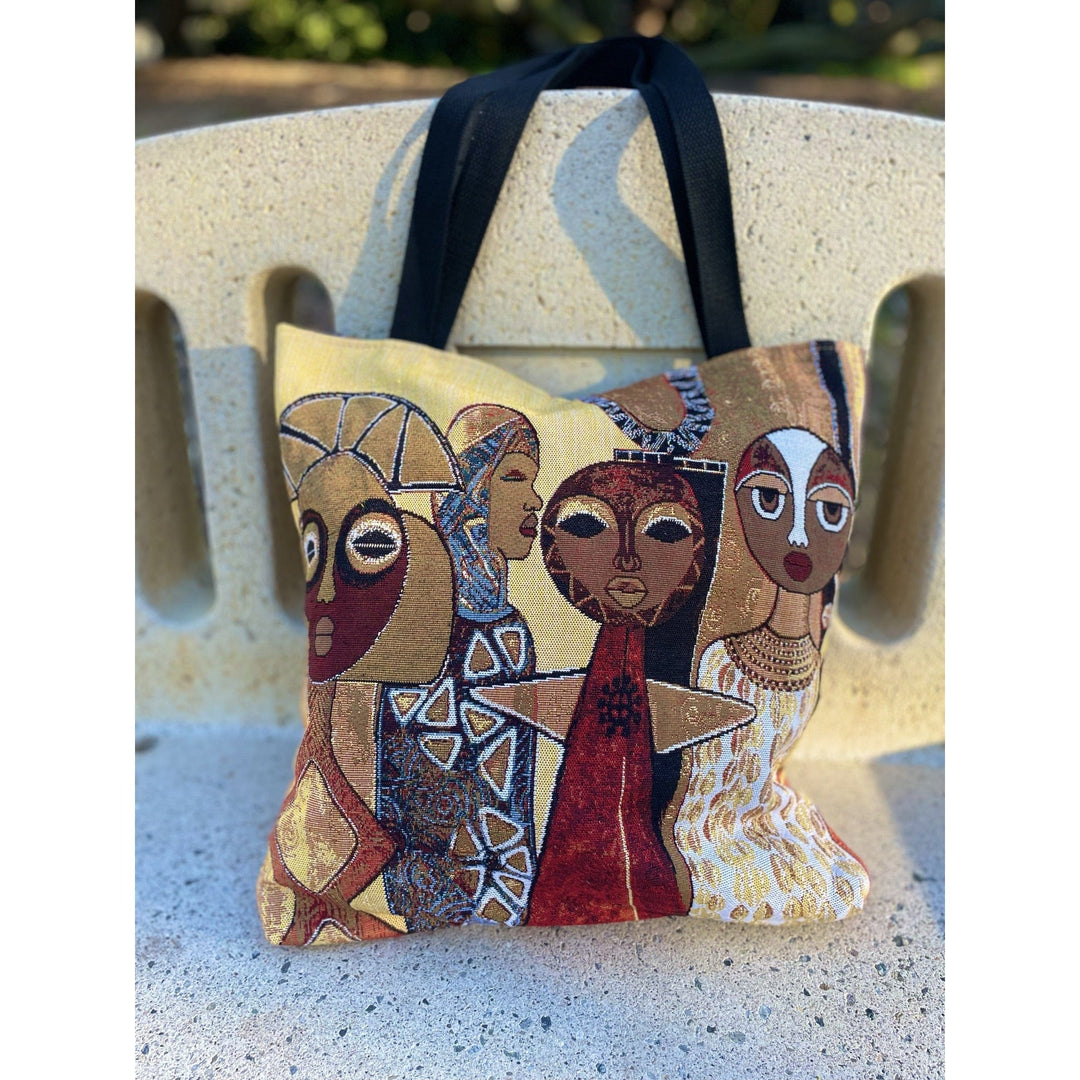 Windows 2 Africa: African American Woven Tote Bag by GBaby (Lifestyle 4)