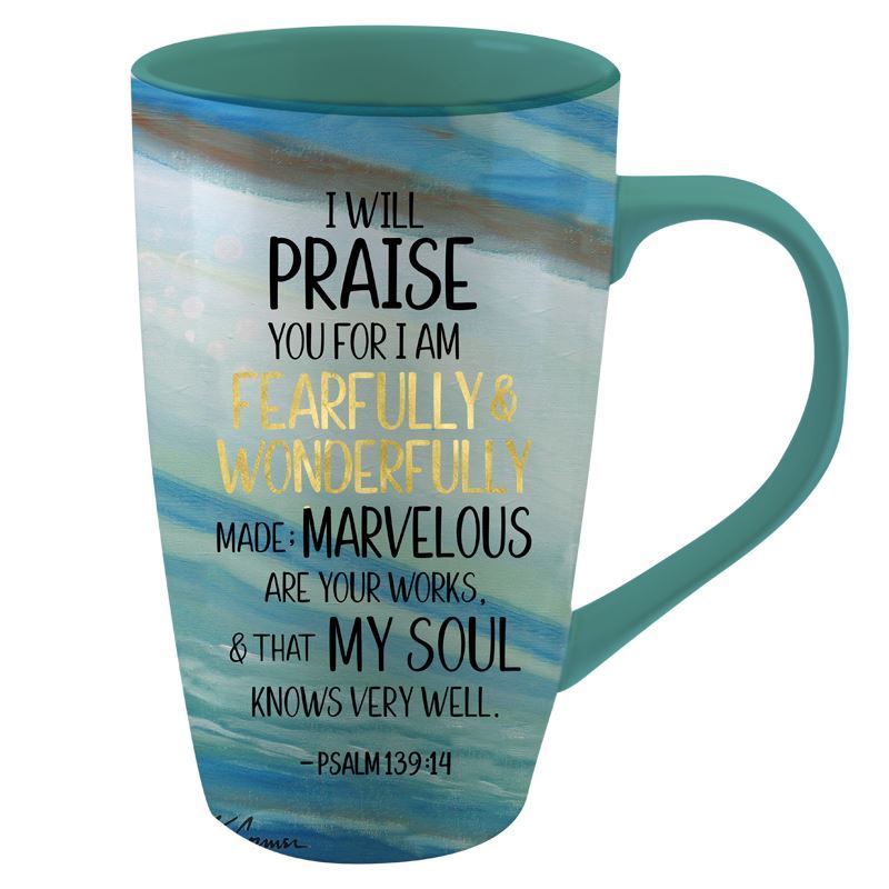 Wonderfully Made Ceramic Latte Mug by Keith Conner
