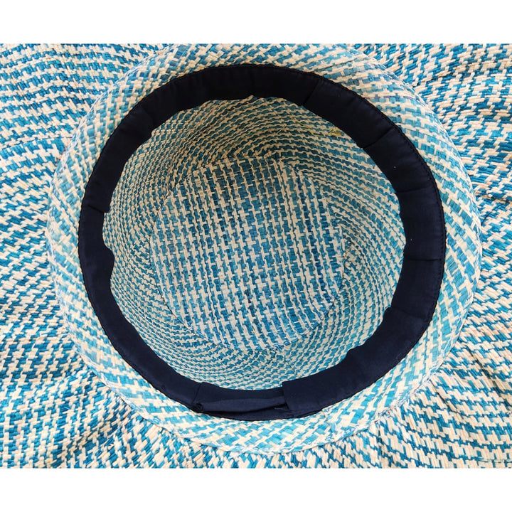 Ziggy: Authentic Hand Woven Multicolor Madagascar Big Brim Raffia Sun Hat