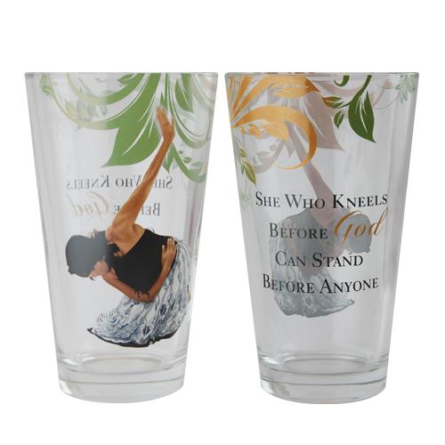 She Who Kneels: African American Drinking Glass