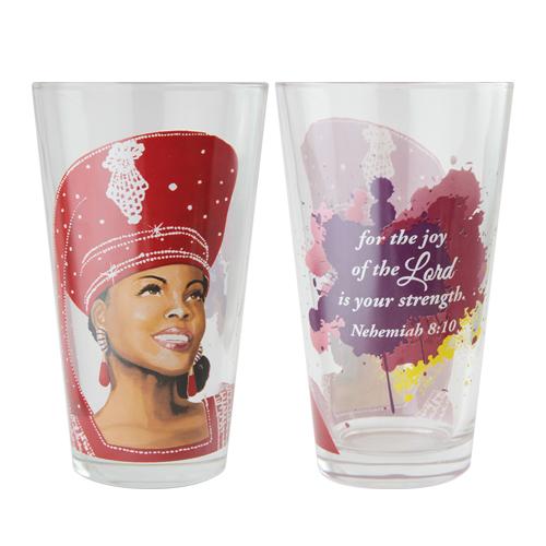 Joy of the Lord: African American Drinking Glass