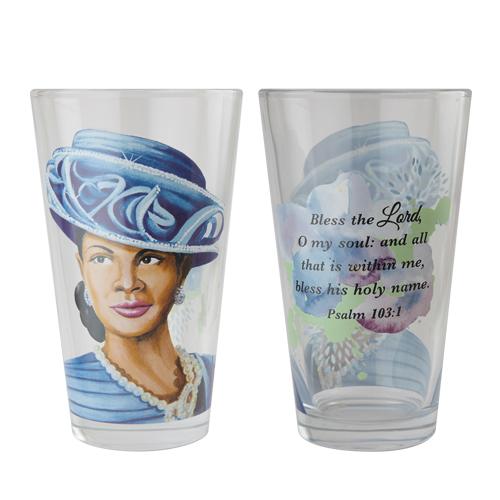 Bless the Lord: African American Drinking Glass